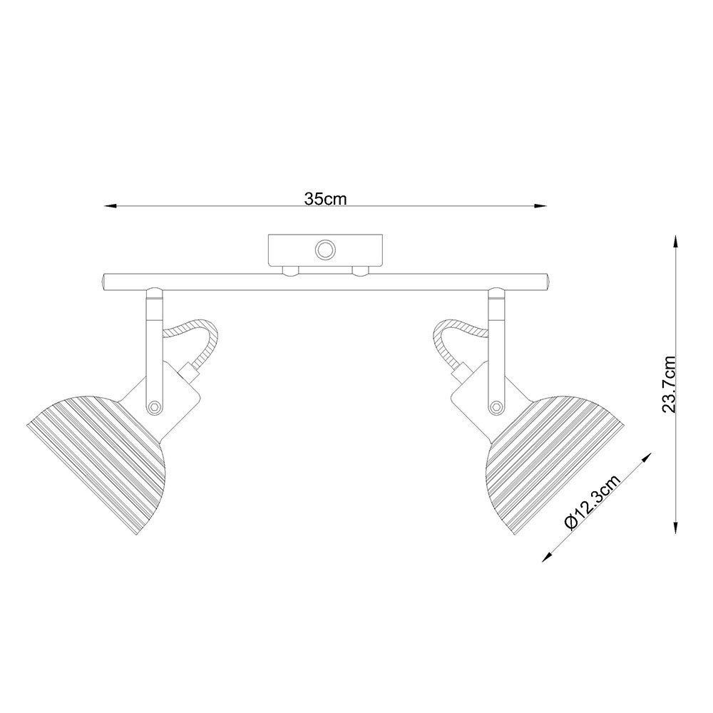 Lampe inklusive, Chrom Strahler Glas LED etc-shop Leiste Warmweiß, Farbwechsel, Deckenleuchte, Leuchtmittel dimmbar Spot beweglich Decken Wand