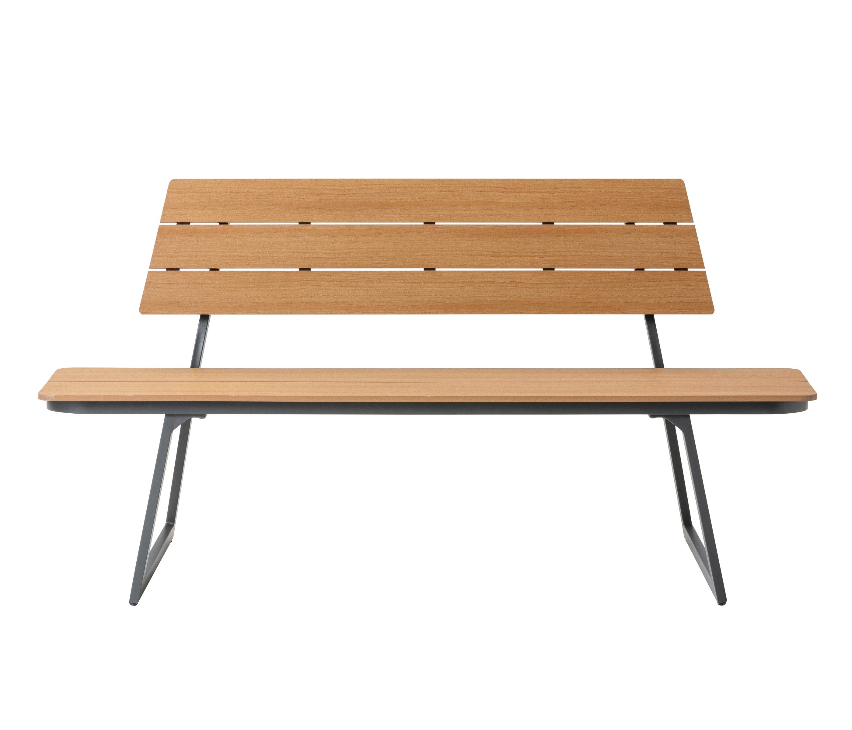 Dehner Gartenbank Sitzbank Merida, 2-Sitzer, 160 x 82 x 60 cm, Aluminium / Kunststoff, stabil und wetterbeständig dank wasserabweisendem Material