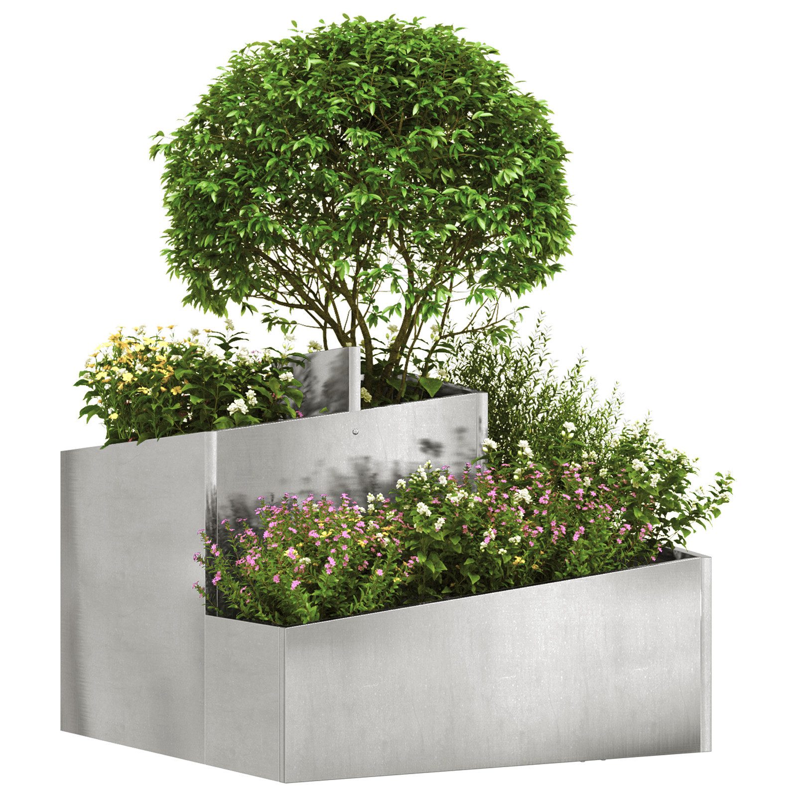 vidaXL Blumentopf Metallpflanzgefäß Edelstahl Groß Langlebig günstig online kaufen