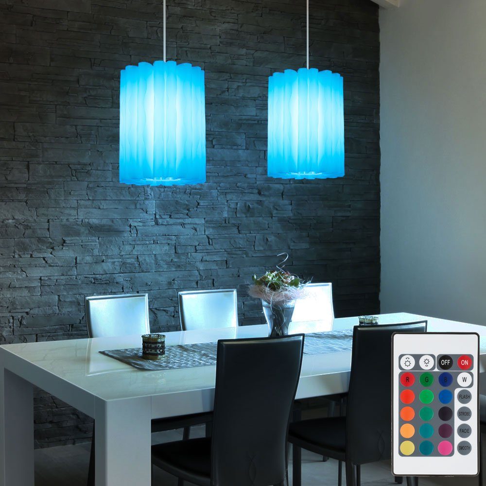 inklusive, Warmweiß, Design Leuchtmittel Pendel Dimmer Set Leuchte LED Pendelleuchte, Hänge Farbwechsel, bunt im Fernbedienung etc-shop