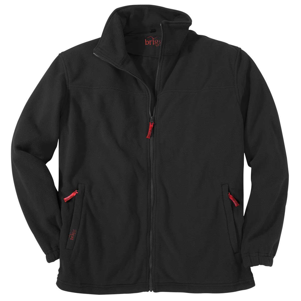 Fleecejacke Brigg Fleecejacke Übergröße schwarz ohne Futter