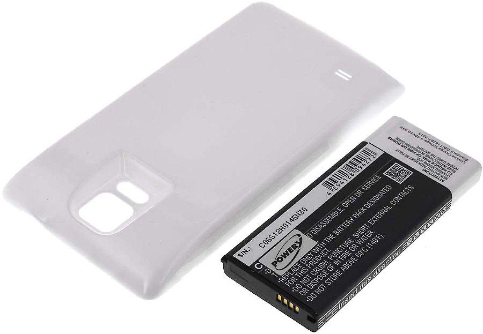 Powery Akku für Samsung Galaxy Note 4 6400mAh Weiß Smartphone-Akku 6400 mAh (3.9 V)