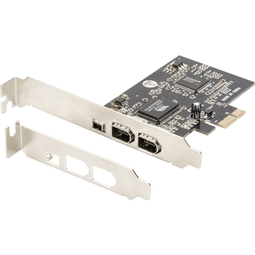 Digitus Firewire 400 PCI Karte, 3-Port, IEEE 1394a, Modulkarte, inkl. Low-Profile Slotblech