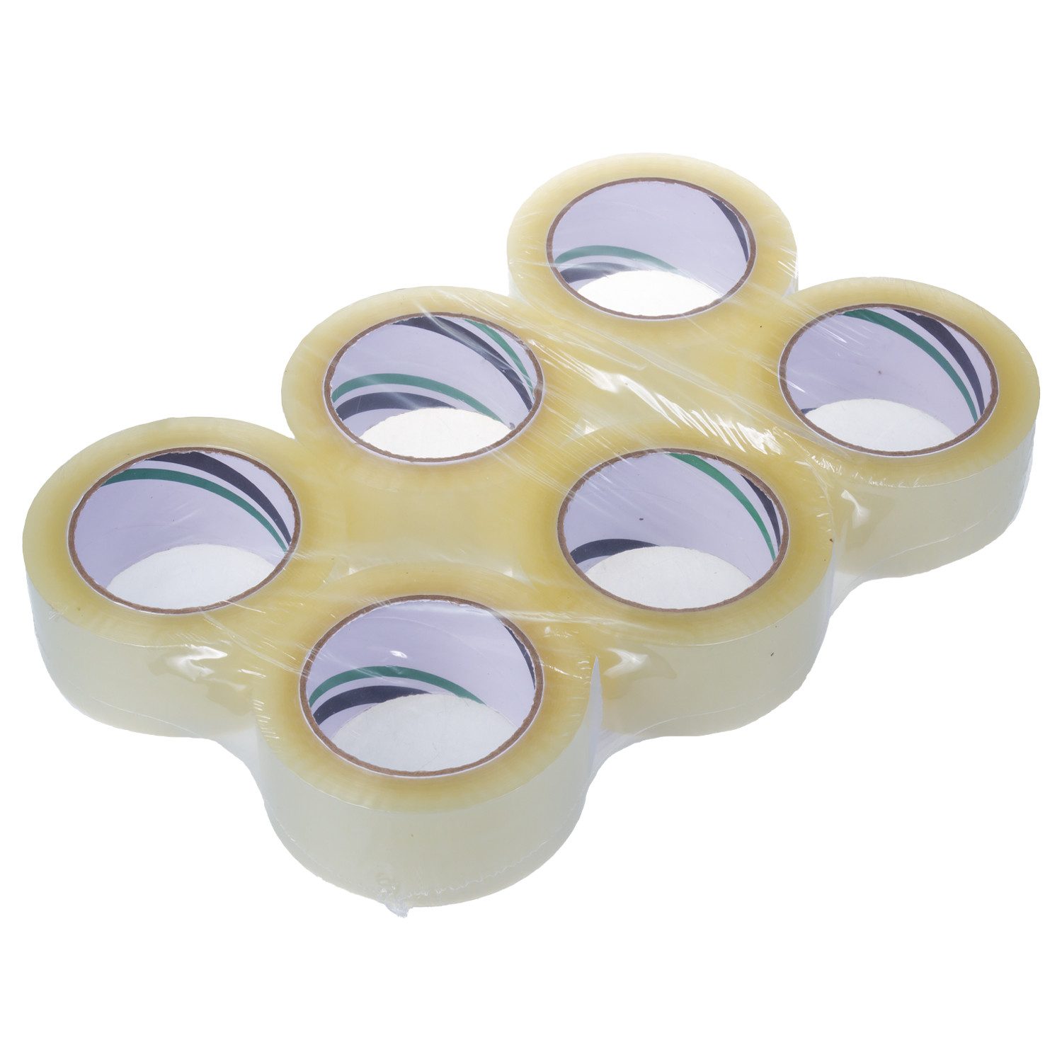 Green Team ECO Klebeband 6x Transparentes Acryl-Klebeband 120m (6-St) Selbstklebendes Verpackungsband 48mm - 6 Stück