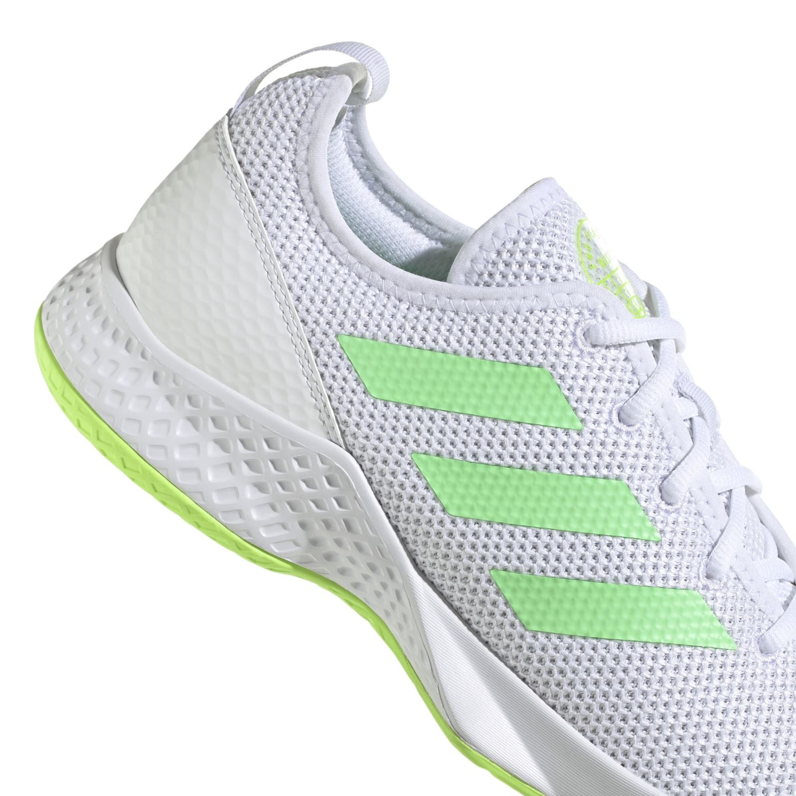 adidas Performance CourtFlash Allcourt weiss/limegrün Herren Tennisschuh – Bild 2 von 5