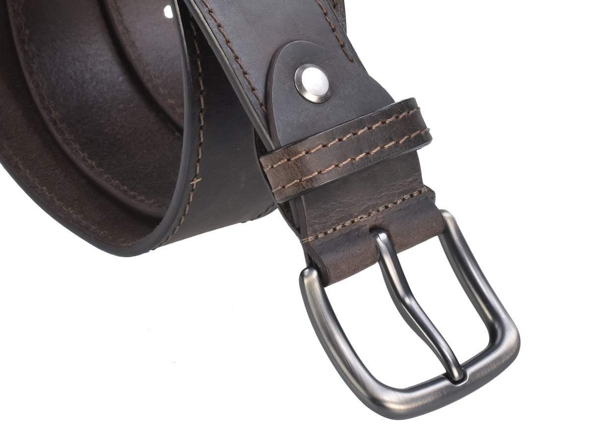 kürzbar, Belts Ledergürtel individuell 3,8cm Greenburry 115cm, Gürtel, braun breit