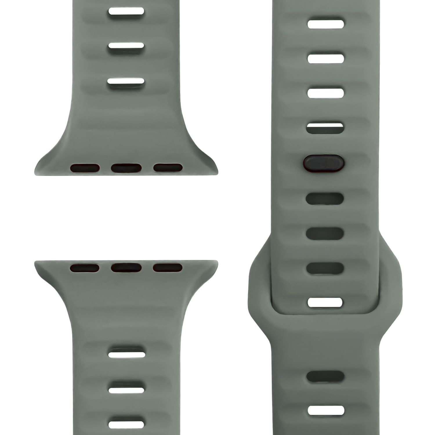 Nalia Smartwatch-Armband Apple Watch 44/45/46/49mm, Silikon Ersatzarmband / für Sport Fitness Uhr / Wasserbeständig