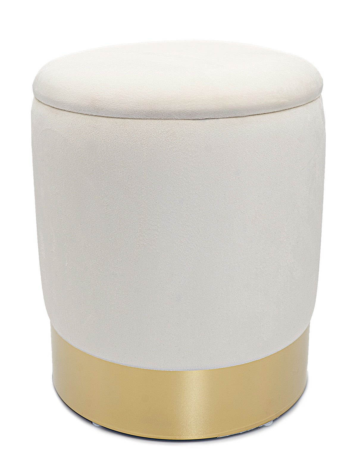Sitzhocker Samthocker Ø 31 H 38 cm Velour Hocker mit Stauraum u. Deckel - Deko Ho