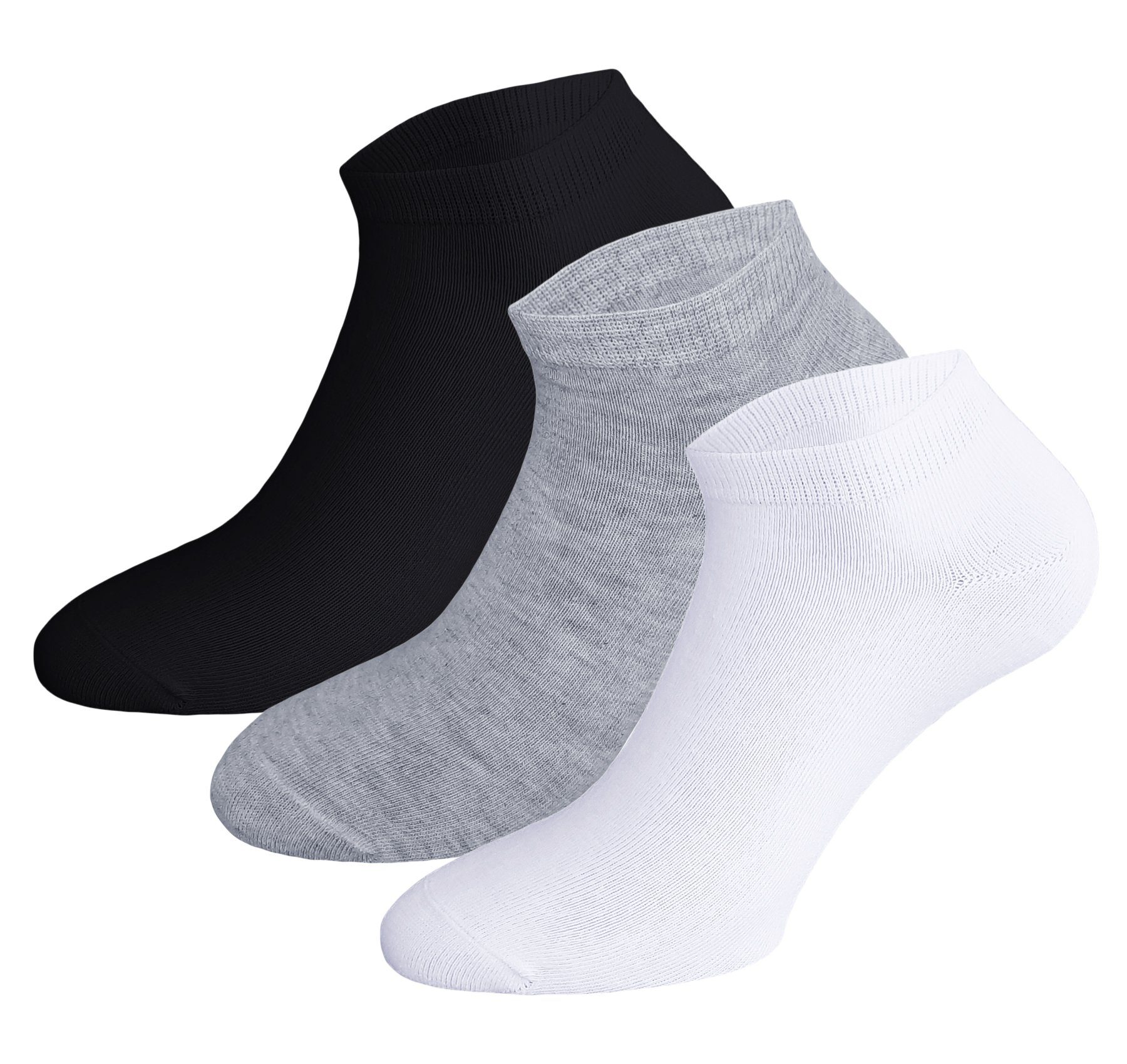 Freizeitsocken Sneaker Socken für Damen leichte Sportsocken Basic Sommersocken