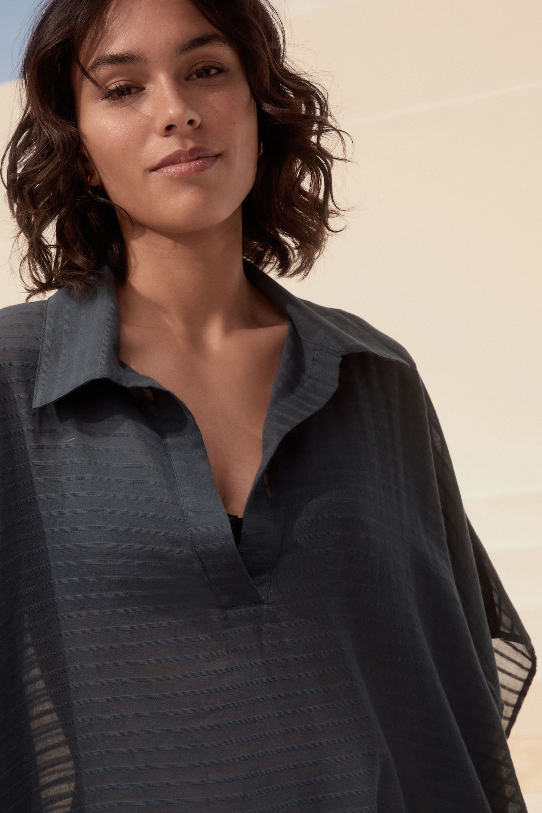 Next Strandshirt Strandkleid aus 100 % Baumwolle (1-tlg)