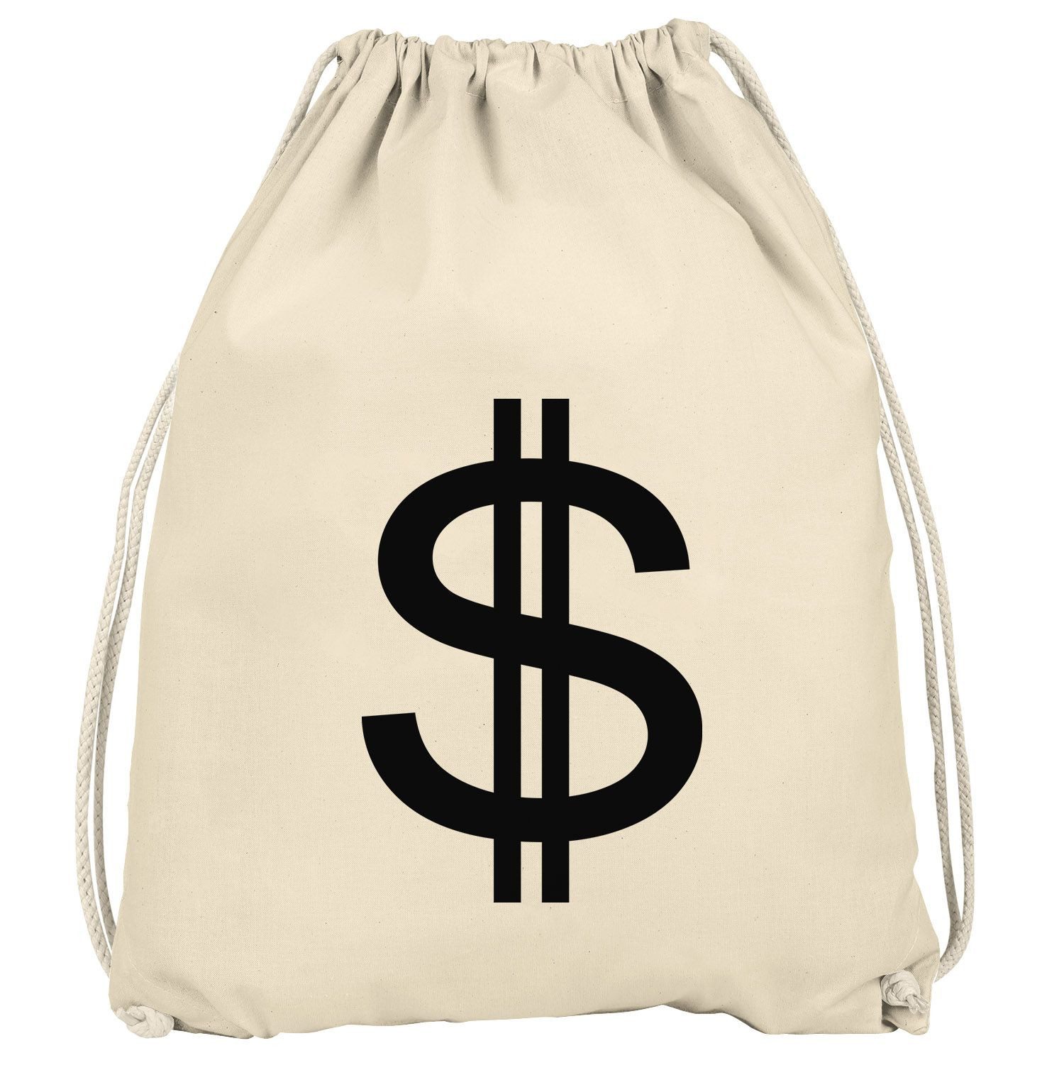 MoonWorks Turnbeutel Turnbeutel Dollar Zeichen Symbol Money Bag Geldsack Moonworks®