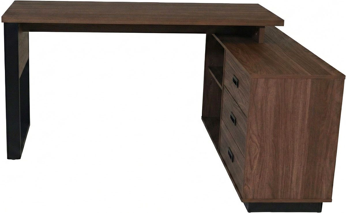 Jahnke Eckschreibtisch RIVA C 150 E (1-St), Eckschreibtisch,wechselseitig montierbar,3 Schubladen,1 Fach,B:150 cm