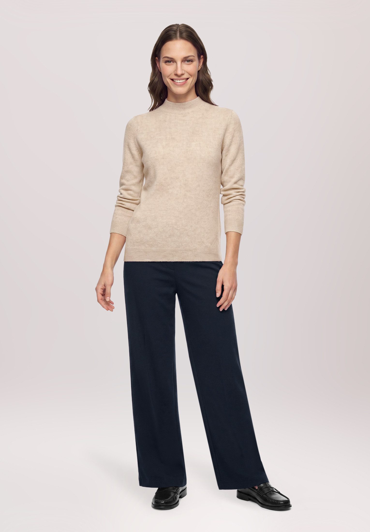 Betty Barclay Strickpullover Damen mit Stehkragen (1-tlg)