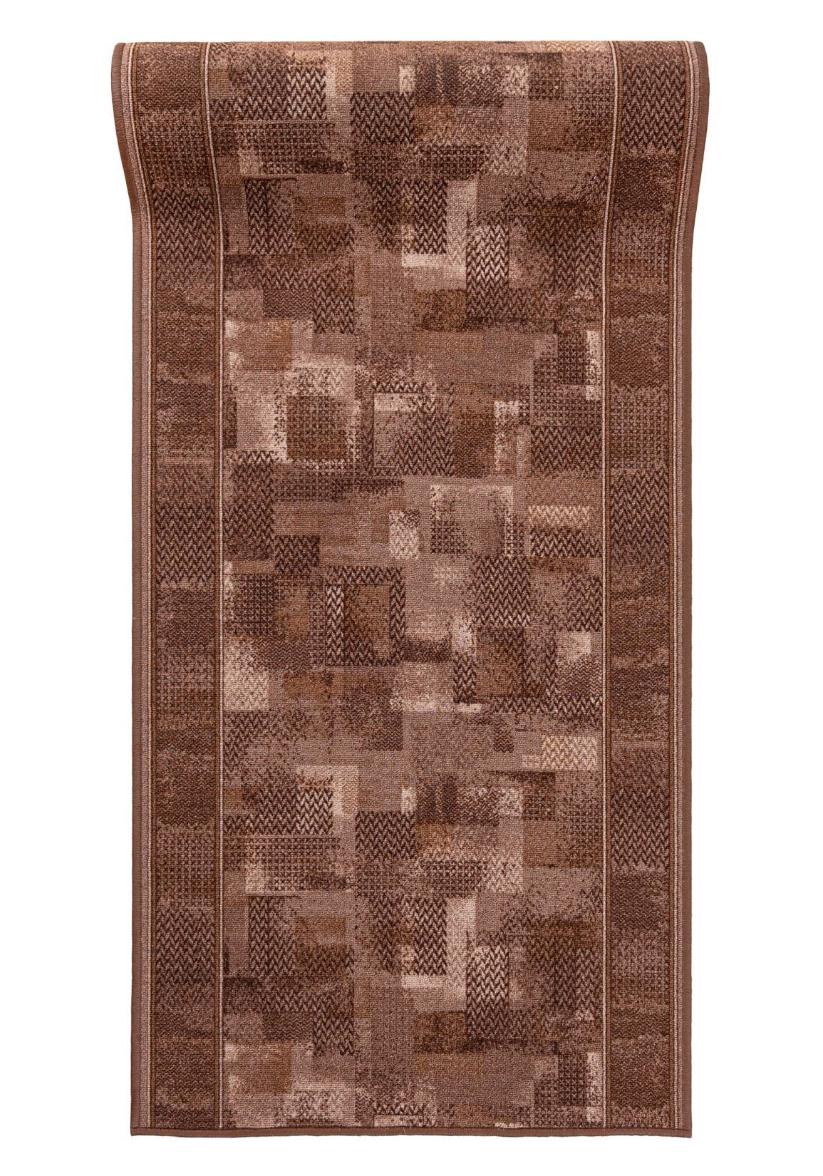 Mazovia Läufer Retro Bordüre Braun Flur, Schlafzimmer, Diele, Fußbodenheizung