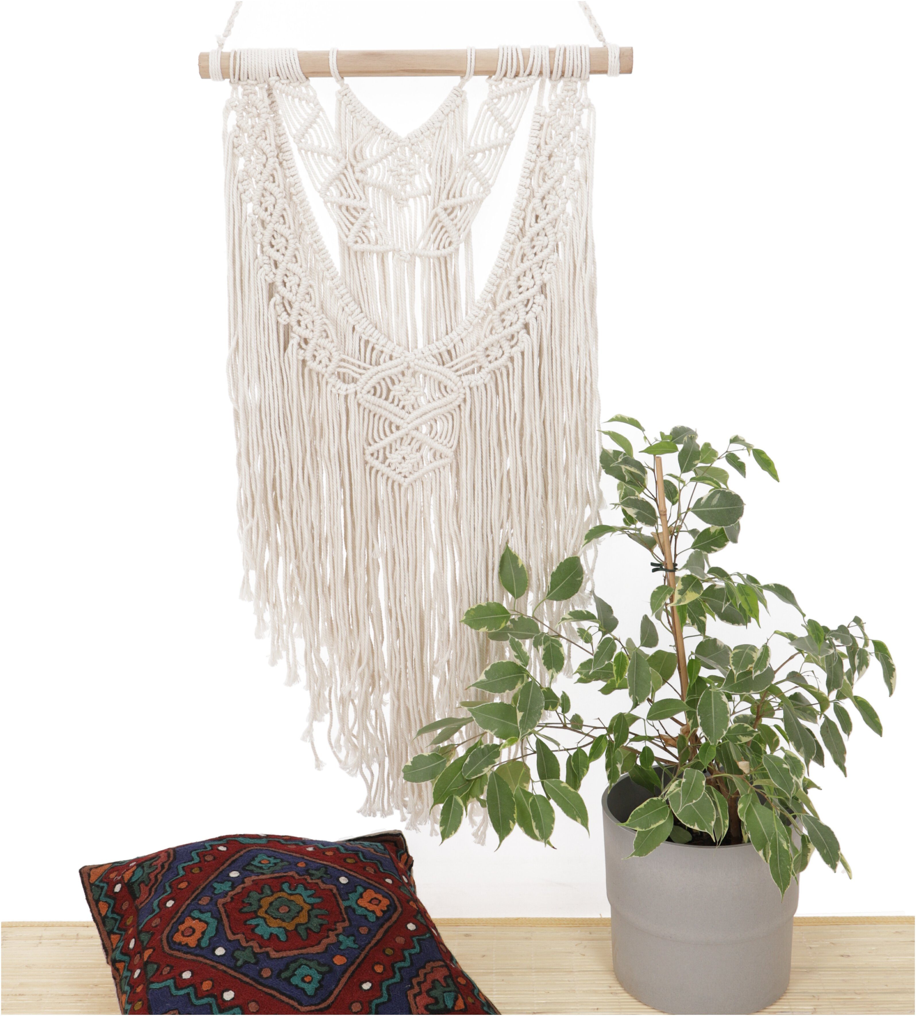 Guru-Shop Wandbild Makramee Wandbehang Wanddekoration im günstig online kaufen