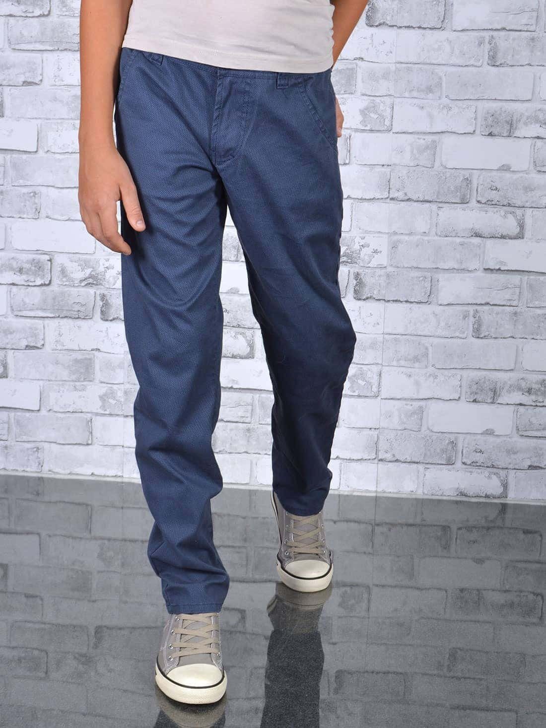 Gummizug Bund mit 30315 Blau BEZLIT Chinohose Chinohose mit (1-tlg) Gummibund verstellbarem Jungen