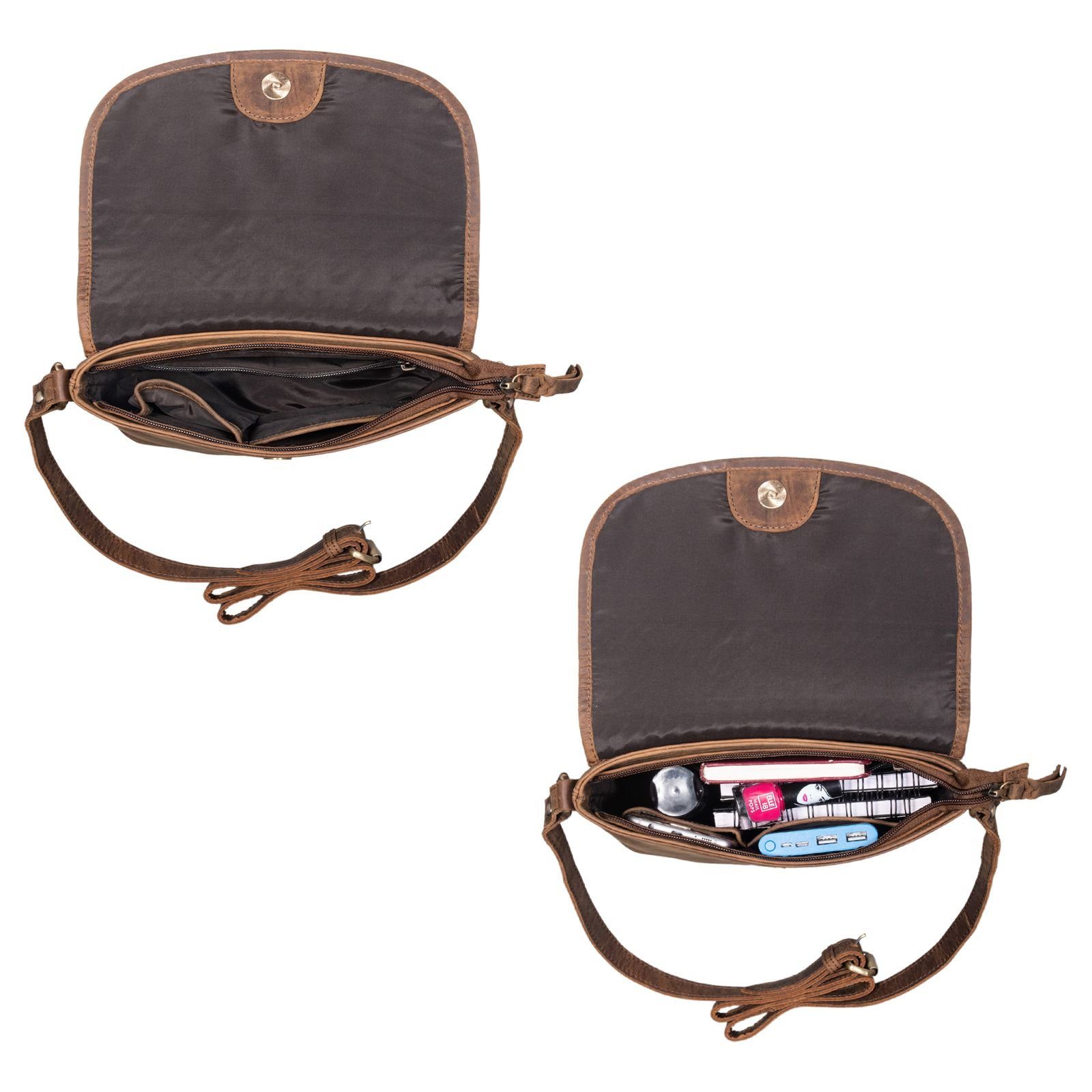 STILORD Handtasche "Nika" Crossbody Bag Damen Leder geflochten