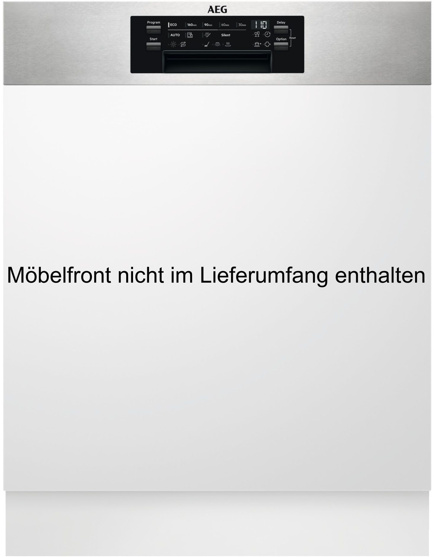 AEG teilintegrierbarer Geschirrspüler 5000 FES7672APM, 14 Maßgedecke, AirDry: Kein Nachtrocknen
