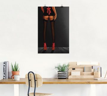 Artland Wandbild Sexy Beine in High Heels, Frau (1 St), als Alubild, Outdoorbild, Leinwandbild, Poster in verschied. Größen