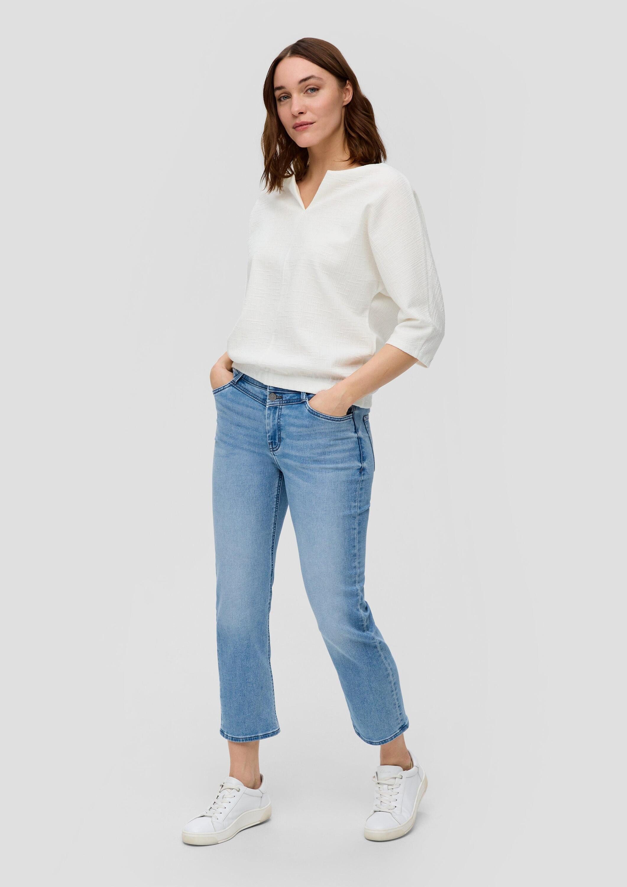 s.Oliver 3/4-Arm-Shirt T-Shirt Jerseyshirt mit O-Shape und Musterstruktur