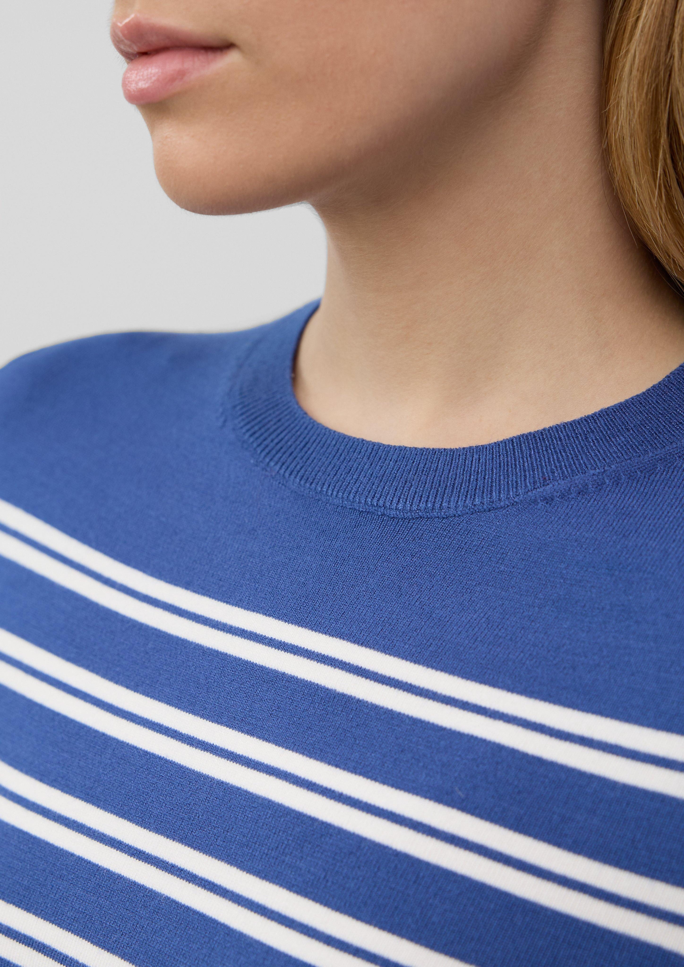 s.Oliver Strickpullover Kurzärmeliger Strickpullover aus Viskosemix günstig online kaufen
