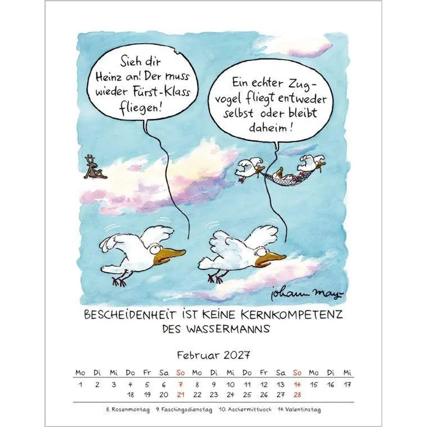 Korsch Verlag Wandkalender Wassermann 2027
