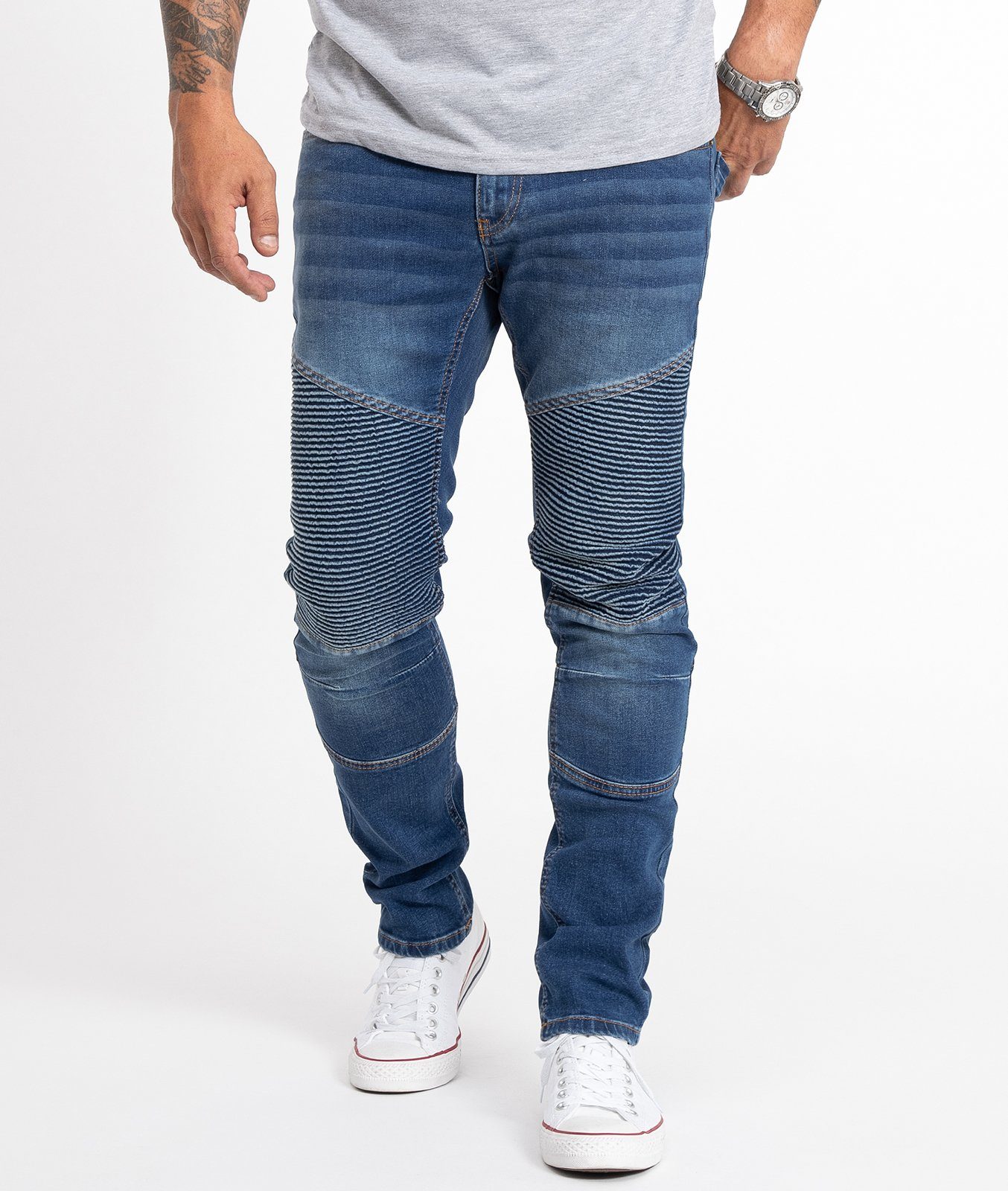 Rock Creek Slim-fit-Jeans Herren Jeans Stonewashed günstig online kaufen