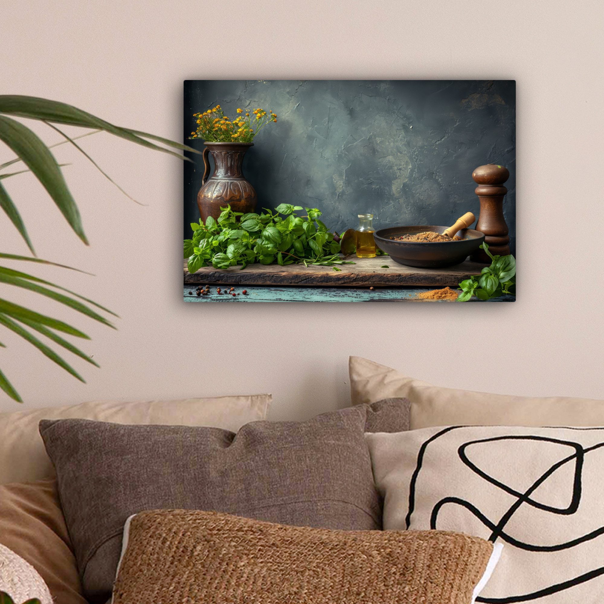 OneMillionCanvasses® Leinwandbild Stilleben - Kräuter - günstig online kaufen