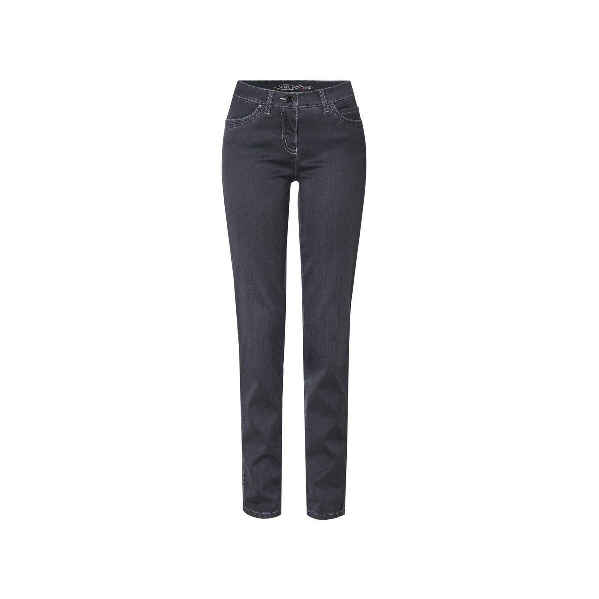 TONI 5-Pocket-Jeans anthrazit regular (1-tlg) grau