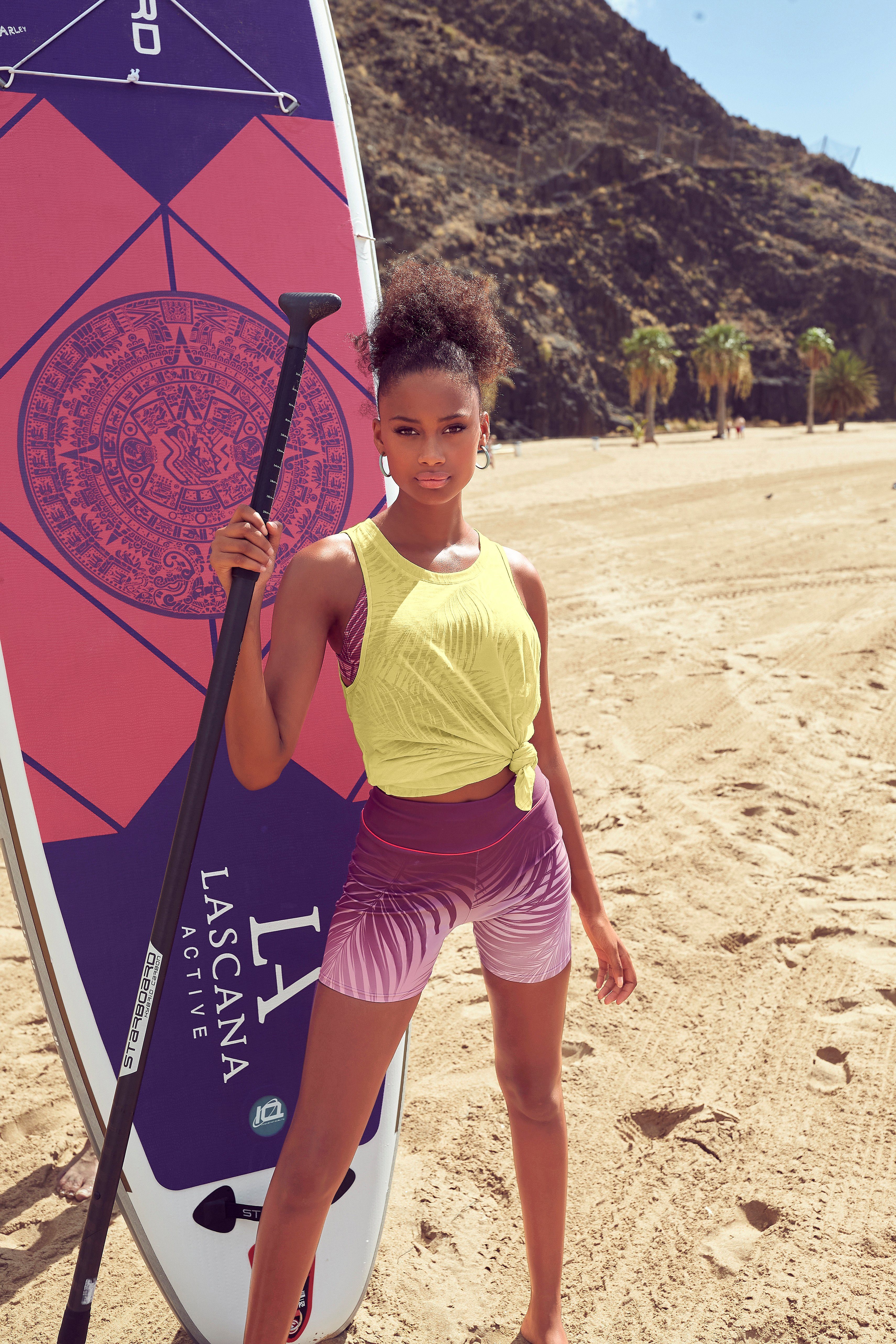 LASCANA ACTIVE Triangel-Bikini-Top Coal, in Bralette-Form
