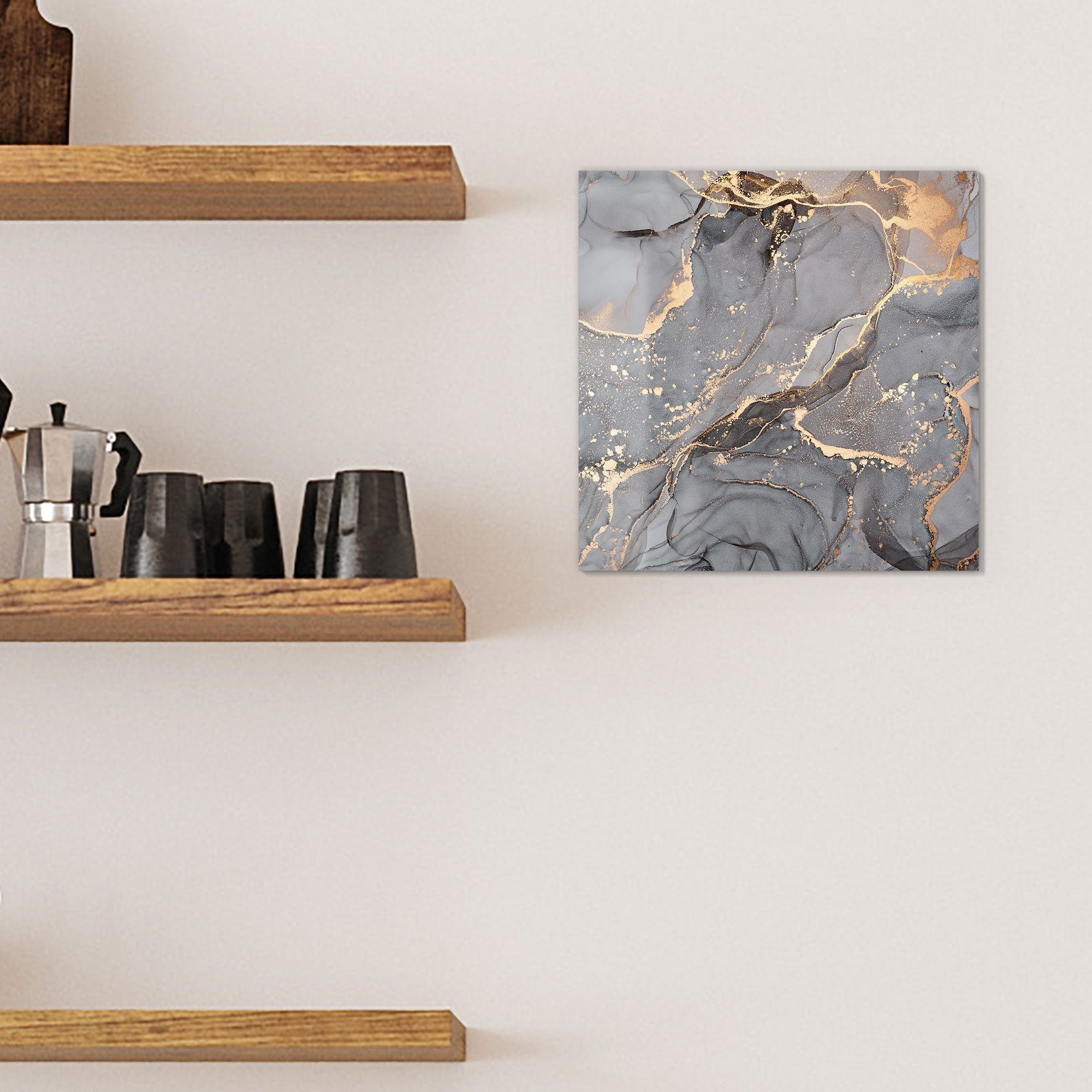 DEQORI Magnettafel 'Elegantes Marmormuster', Whiteboard Pinnwand beschreibbar
