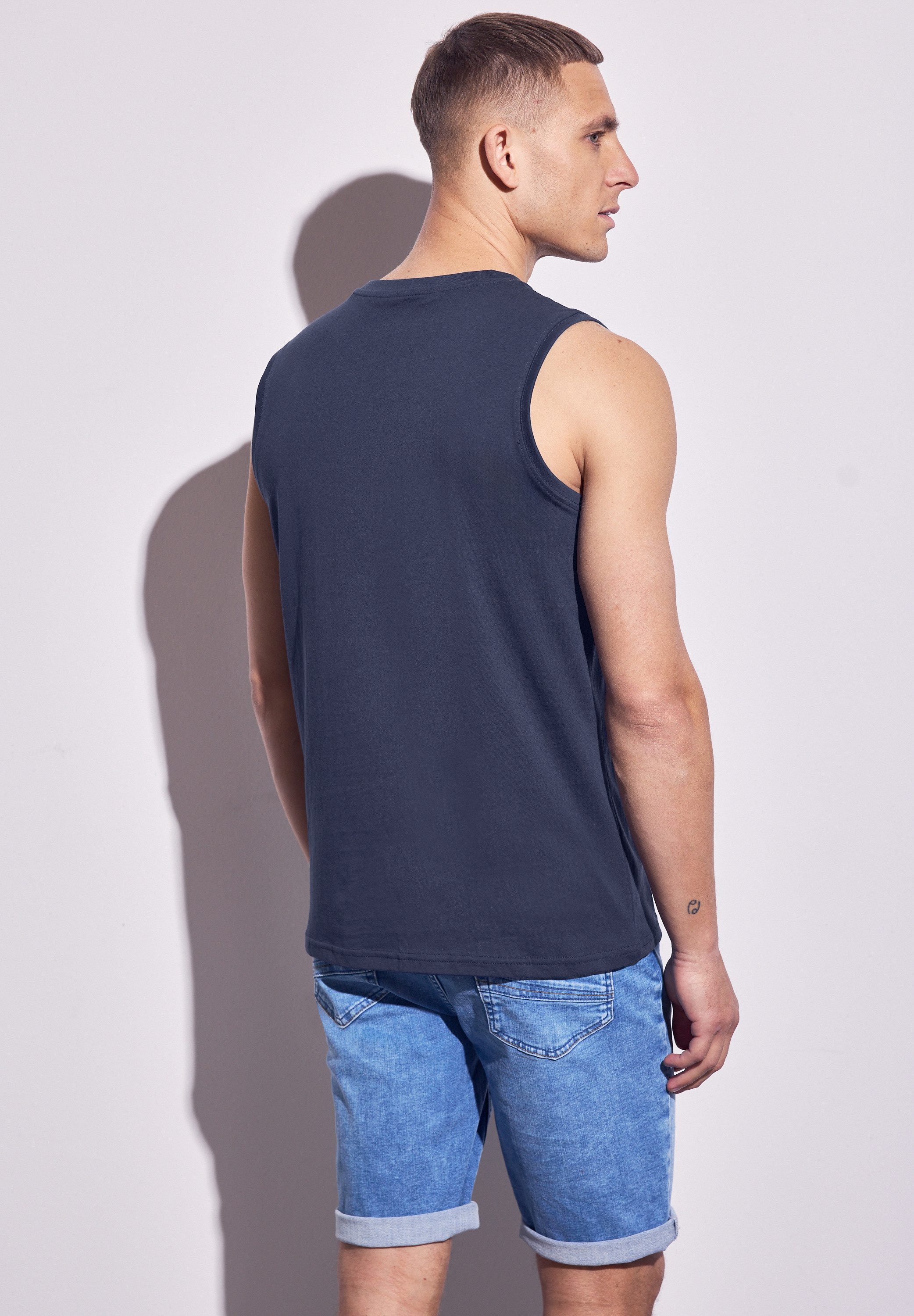 STREET ONE MEN Tanktop, mit Rundhalsausschnitt günstig online kaufen
