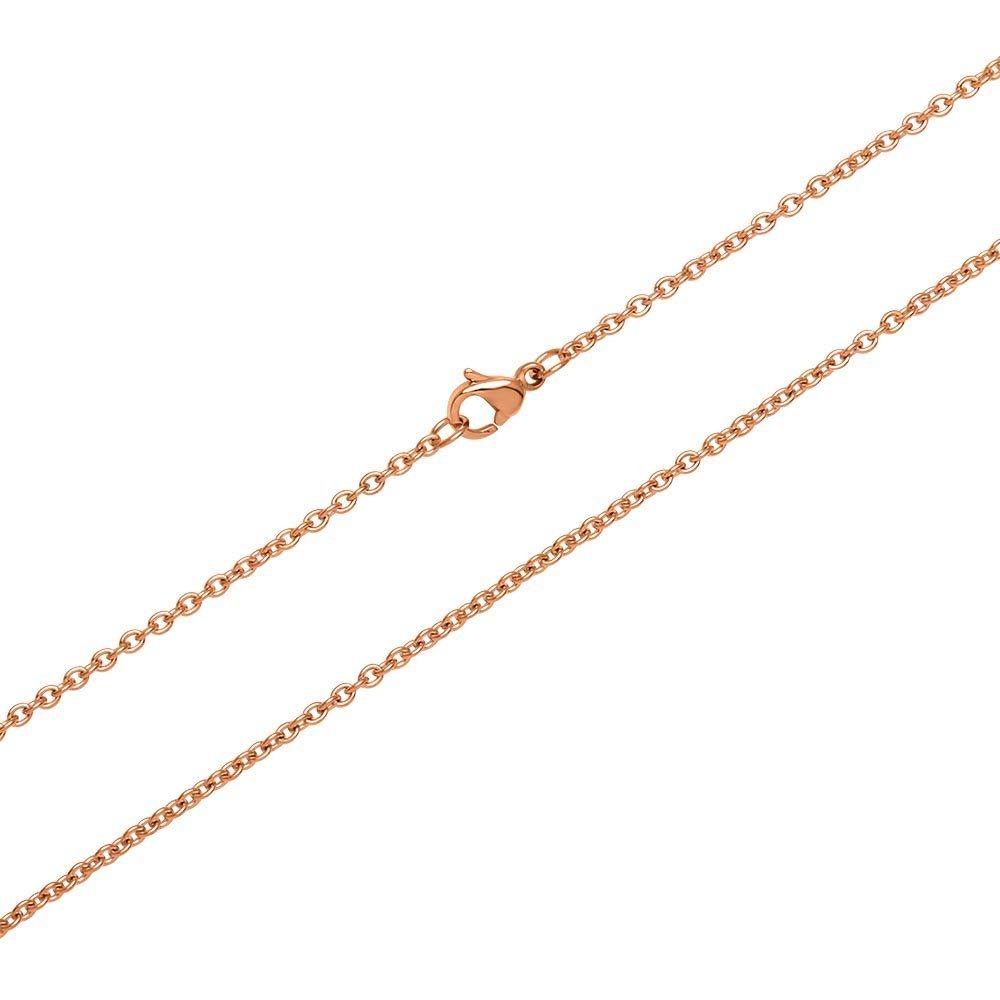 Unique Edelstahlkette Hochwertige Unique Ankerkette aus Edelstahl rosé vergoldet N5093