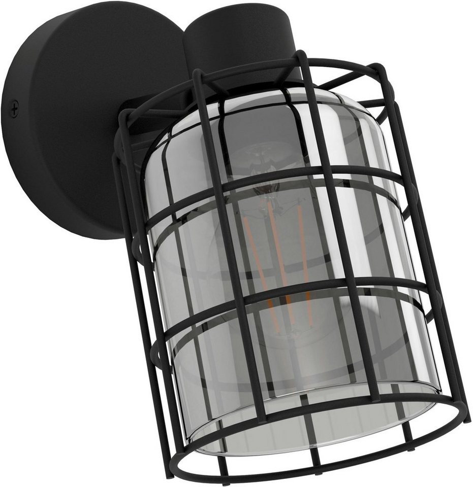 EGLO Deckenspot CONSACA, Leuchtmittel wechselbar, ohne Leuchtmittel,  Deckenspot in schwarz aus Stahl - exkl. E27 - 28W