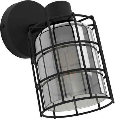 EGLO Deckenspot CONSACA, Leuchtmittel wechselbar, ohne Leuchtmittel, Deckenspot in schwarz aus Stahl - exkl. E27 - 28W