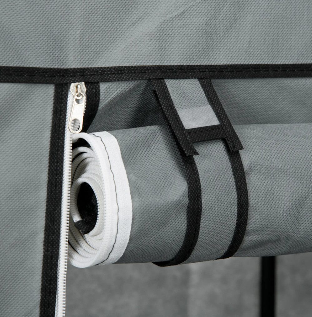 XDeer Eckkleiderschrank Stoffschrank Kleiderschrank faltbarer Schrank, 1 Kleiderstange, 6 Regalböden, 102 x 42.5 x 162.5 cm