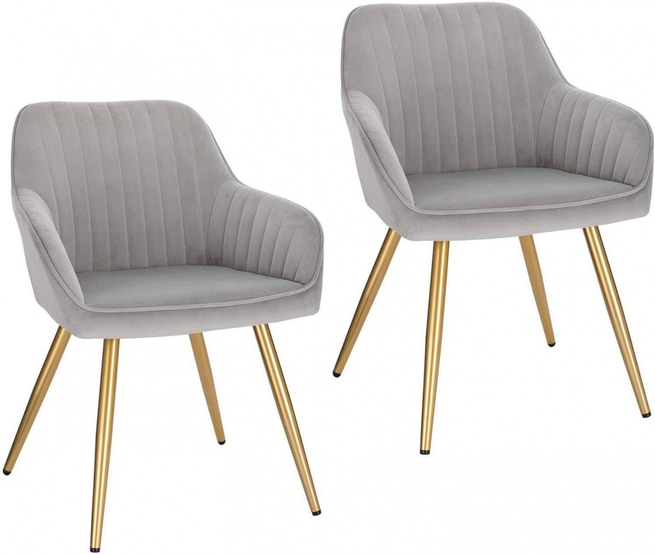 EUGAD Esszimmerstuhl (2 St), Metallbeine und Samtbezug, bis 120 kg belastba günstig online kaufen