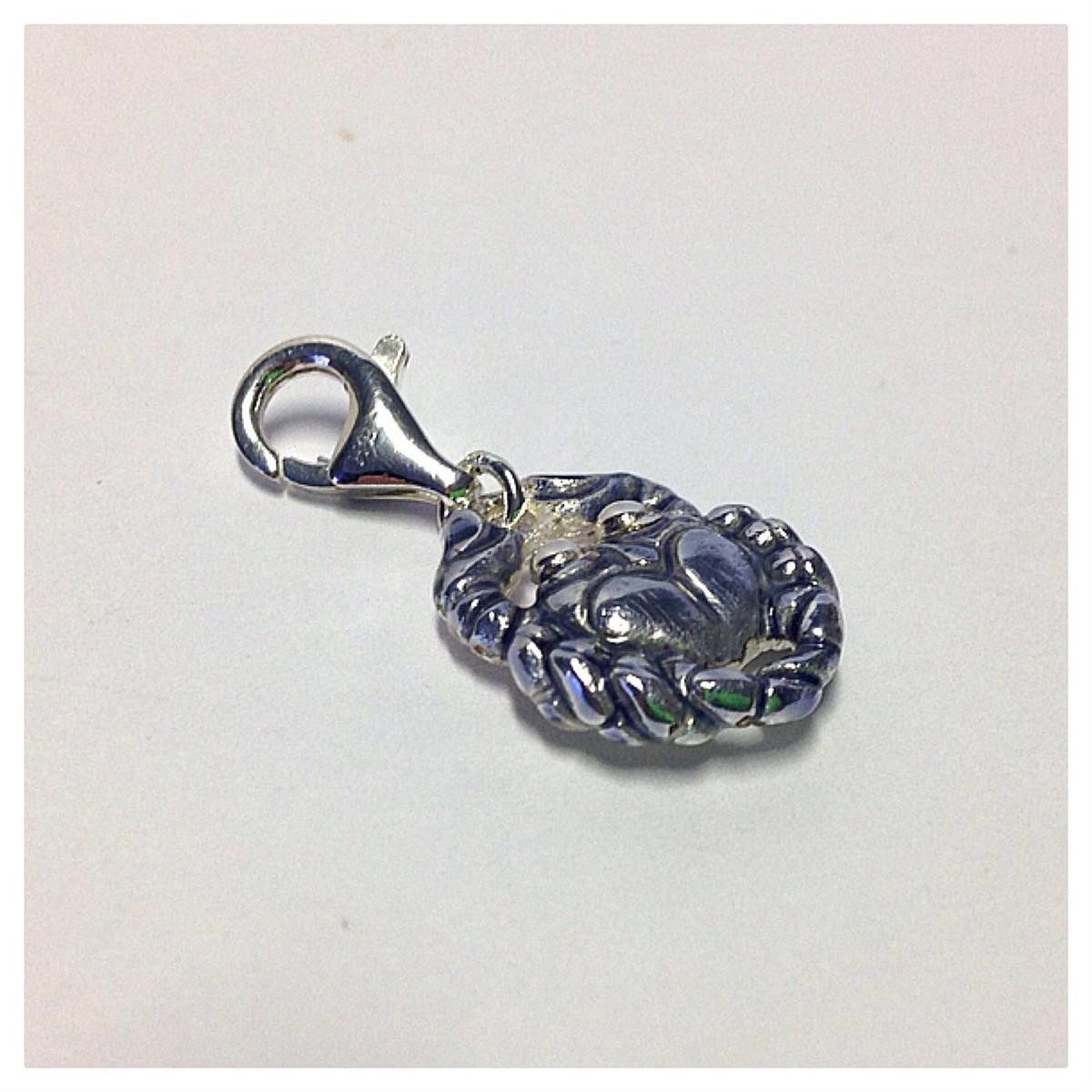 Edelschmiede925 Charm-Einhänger Edelschmiede925 Charm Anhänger in 925 Silber massiv - TKZ Krebs
