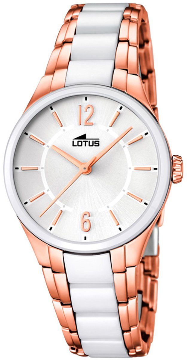 Lotus Quarzuhr »Lotus Damen Uhr L15936/1 Edelstahl«, (Armbanduhr), Damen  Armbanduhr rund, klein (ca. 32mm), Edelstahl, Keramikarmband rosegold, weiß  online kaufen | OTTO