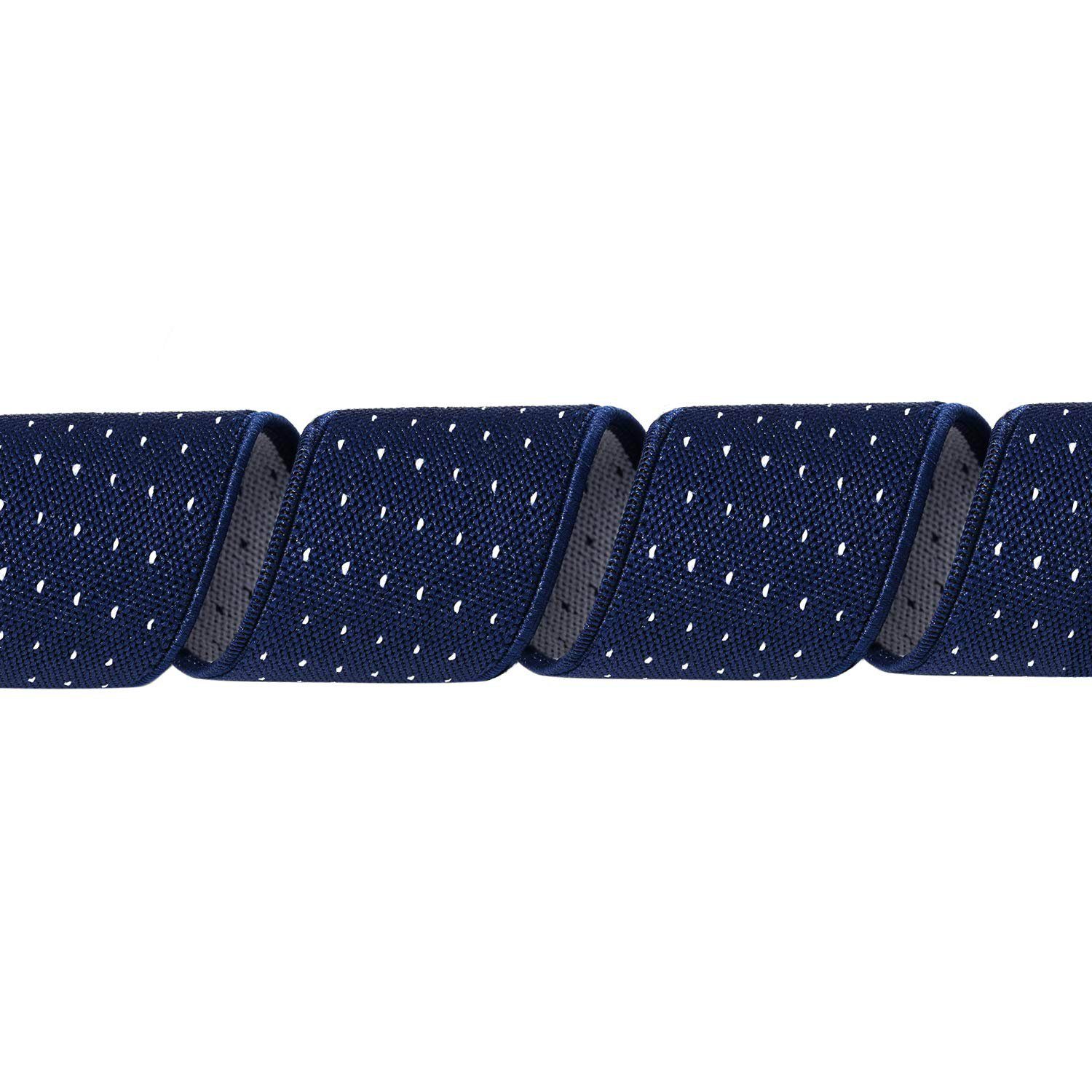 cm DonDon 2,5 Gepunktet-dunkelblau verstellbar in schmal (1-St) 3 Hosenträger weiß 2.5 DonDon® elastisch, elastisch Hosenträger Clips cm Y-Form Clipverschluß, schmal Y-Form, mit Herren