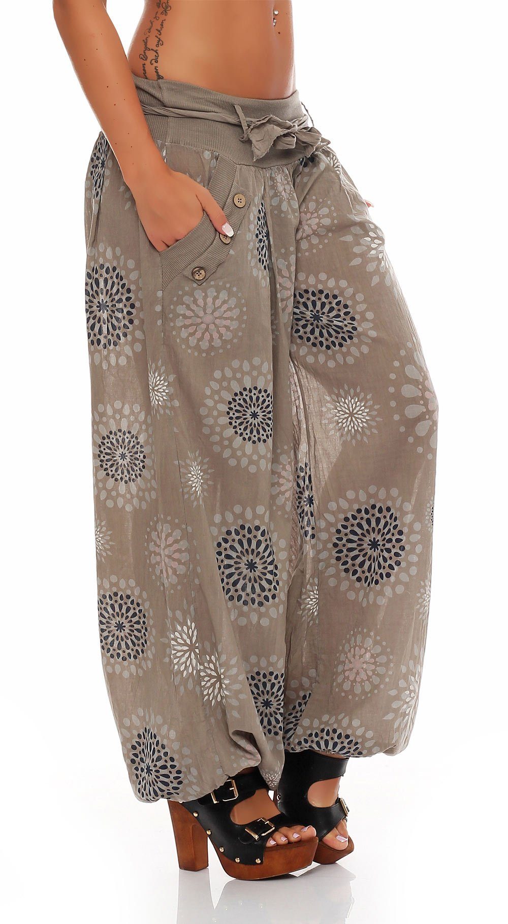 malito more than fashion Haremshose malito Damen Pumphose mit Print, leicht günstig online kaufen