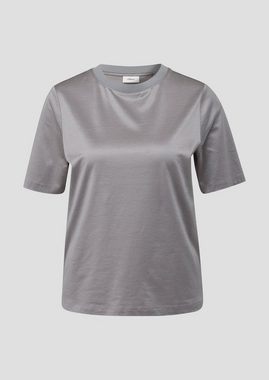 s.Oliver BLACK LABEL Kurzarmshirt T-Shirt aus schimmerndem Viskosemix