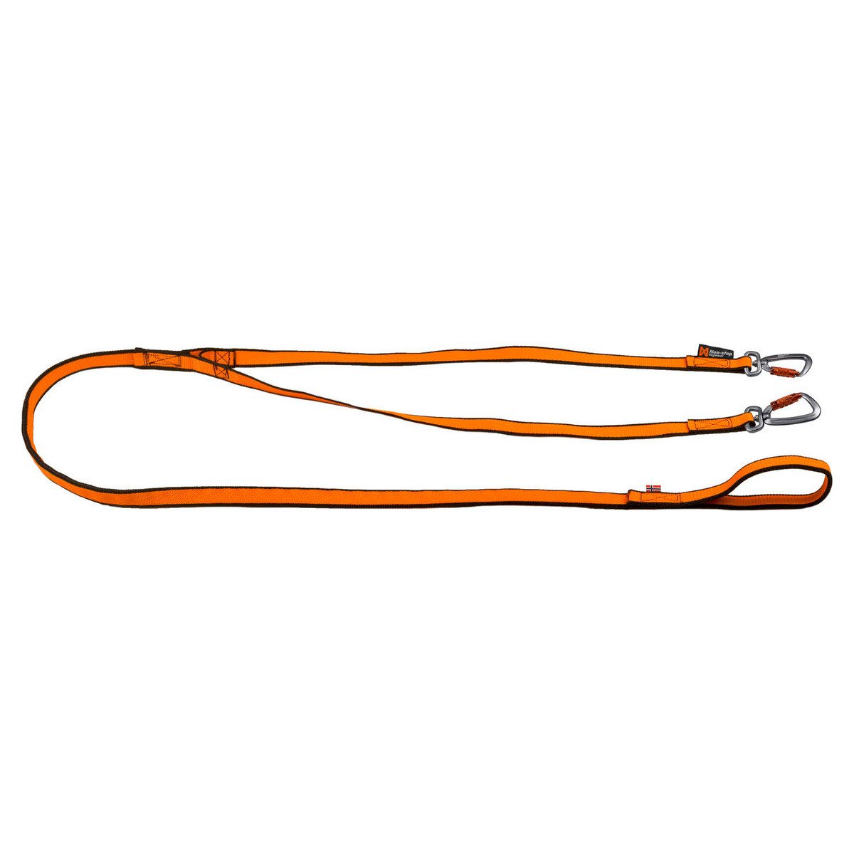 Non-stop dogwear Joggingleine Hundeleine Bungee Leash double orange/schwarz