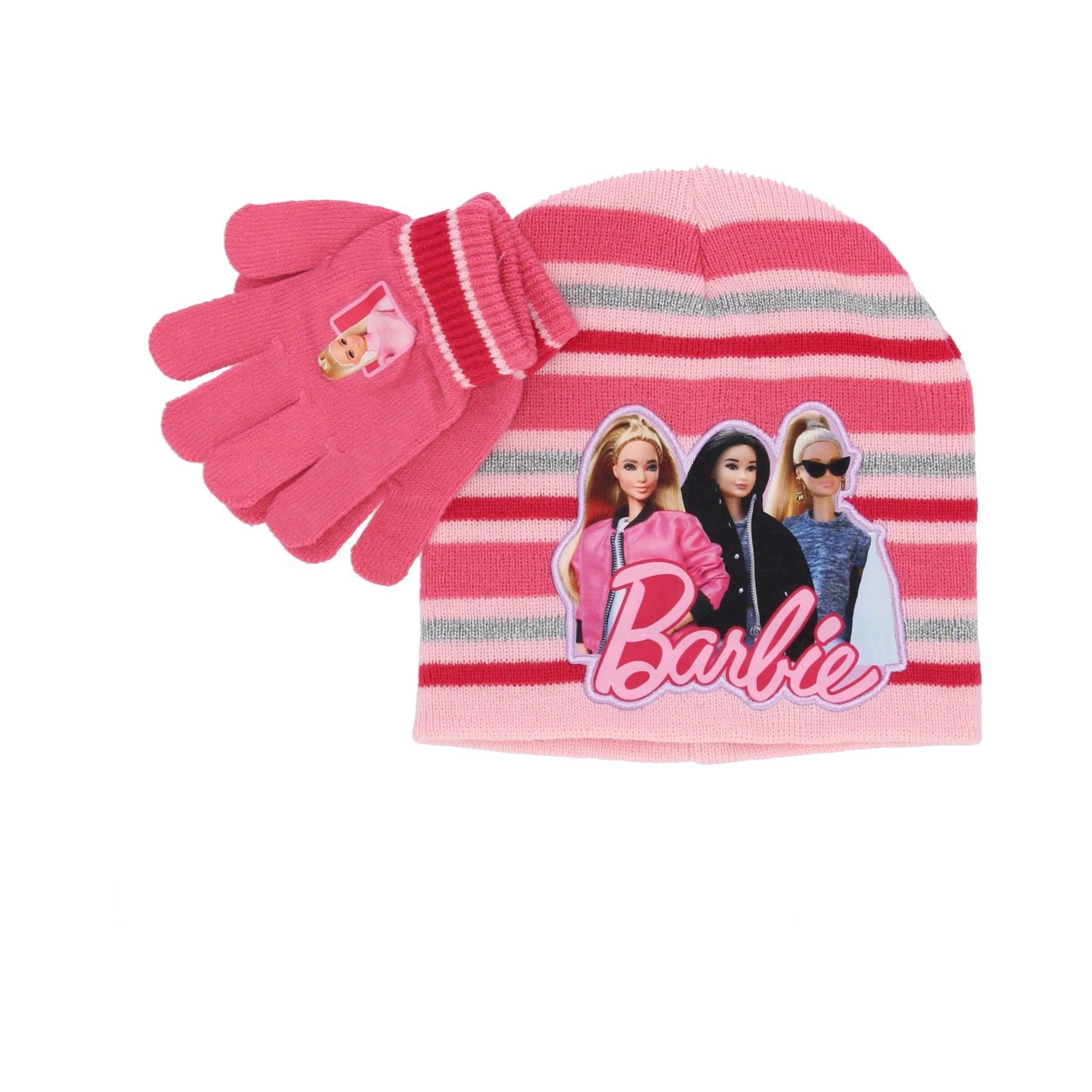Barbie Mütze & Schal Winter-Set Mütze und Handschuhe für kleine Modefans