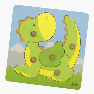 goki Konturenpuzzle Puzzle Drache, 5 Puzzleteile, besonders leicht für Kinder