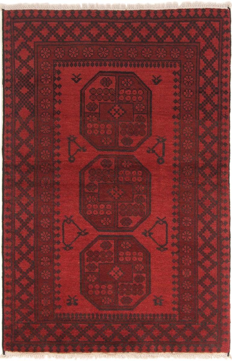 Orientteppich Afghan Akhche 94x147 Handgeknüpfter Orientteppich, Nain Trading, rechteckig, Höhe: 6 mm