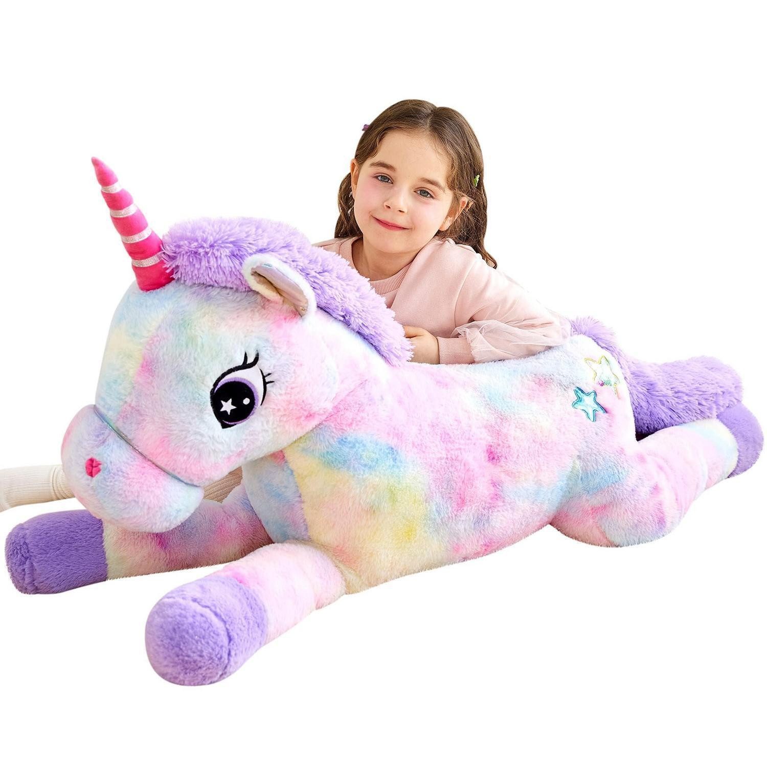 LuxusKollektion Kuscheltier Plüschtier Kuscheltier 110cm Plüsch Spielzeug Geschenk Kinder Einhorn