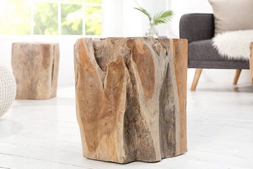 riess-ambiente Beistelltisch WOOD 30cm natur, Massivholz · Hocker · Nachttisch · Teakholz