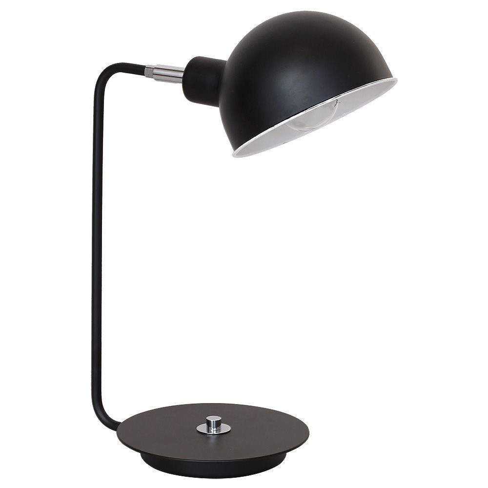 Licht-Erlebnisse Schreibtischlampe »DEVIN«, ohne Leuchtmittel, Tischlampe  klein Schwarz Weiß H:40cm Office Büro Arbeitsplatz