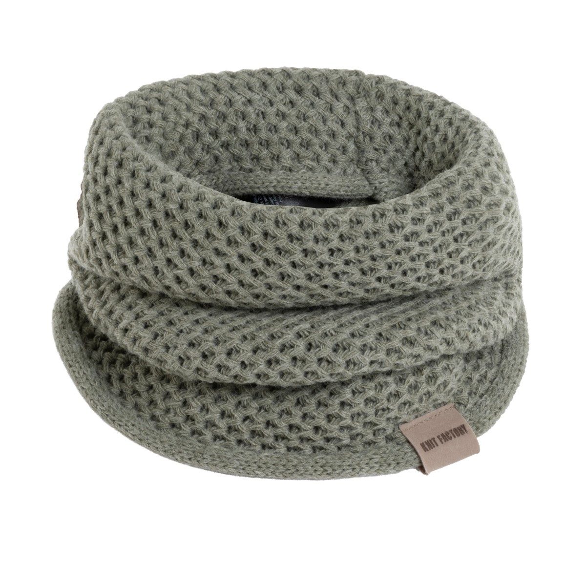 Knit Factory Strickschal Enya Rundschal Urban Green Grün One Size, (1-St), Modell Enya, für Herbst, Winter